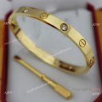 Best Copy Cartier Love Bracelet Yellow Gold With 4 Diamonds (Genuine 1:1 Replica)